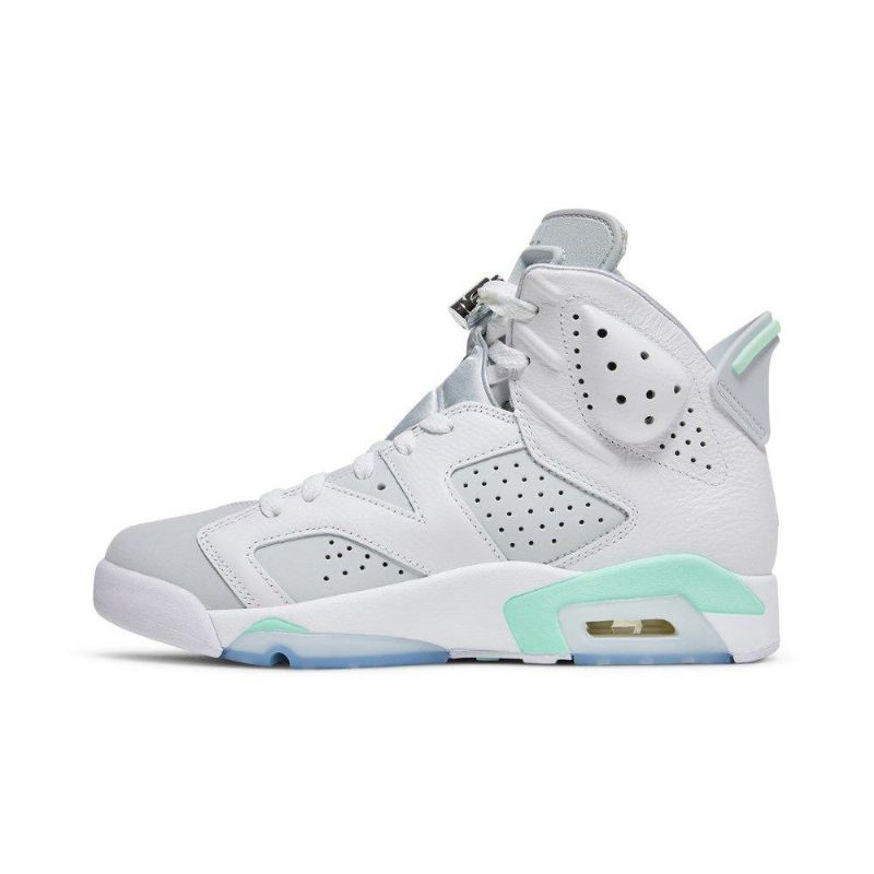Air Jordan 6 Retro Hvid Grøn Sko Dame