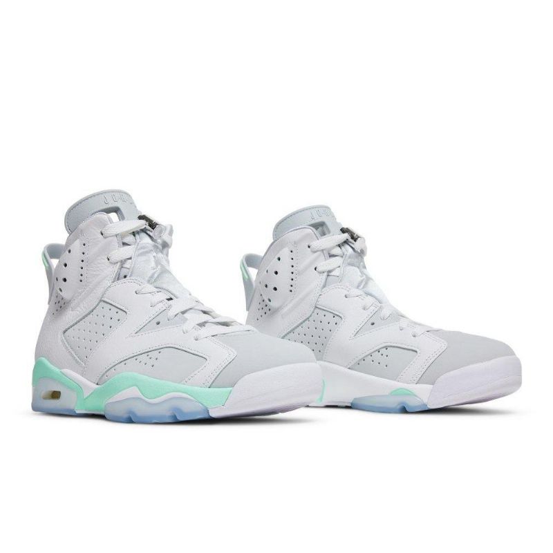 Air Jordan 6 Retro Hvid Grøn Sko Dame