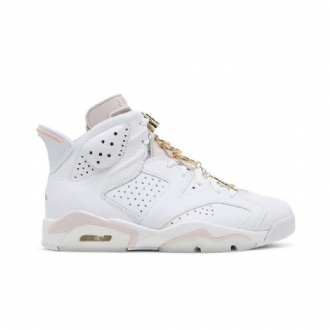 Air Jordan 6 Retro Hvid Guld Sko Dame
