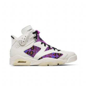 Air Jordan 6 Retro Hvid Lilla Sort Sko Herre