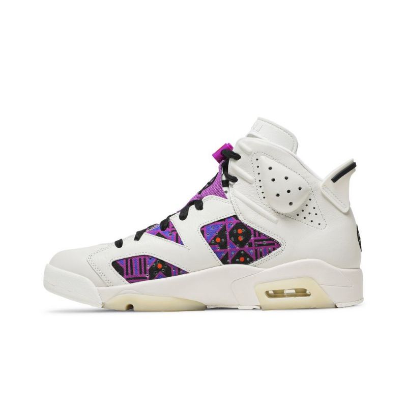 Air Jordan 6 Retro Hvid Lilla Sort Sko Herre