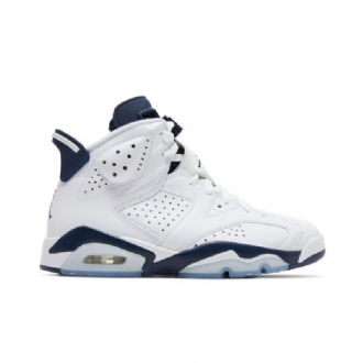 Air Jordan 6 Retro Hvid Marineblå Sko Herre