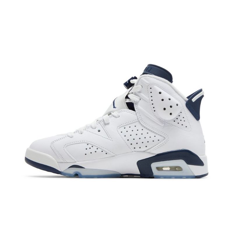 Air Jordan 6 Retro Hvid Marineblå Sko Herre