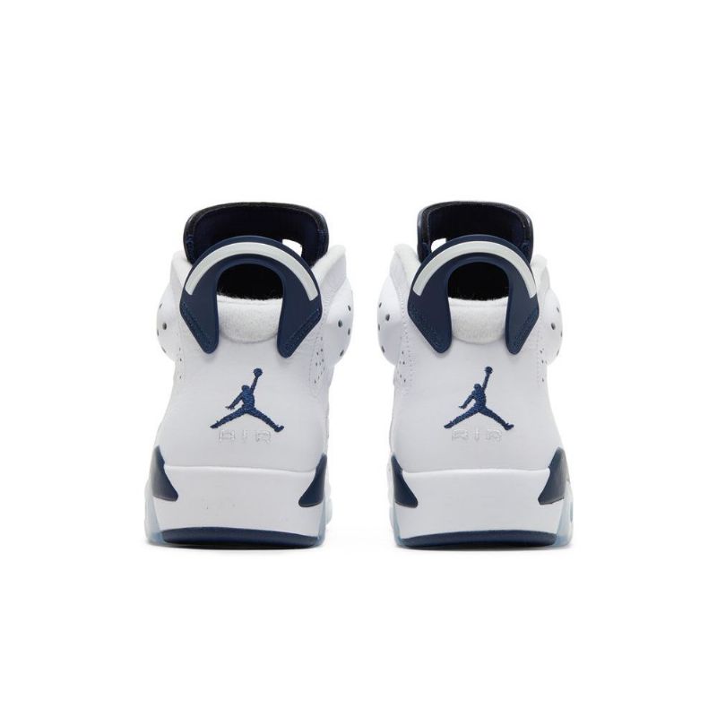 Air Jordan 6 Retro Hvid Marineblå Sko Herre