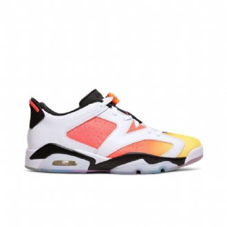 Air Jordan 6 Retro Low Se Hvid Sort Gul Orange Sko Herre