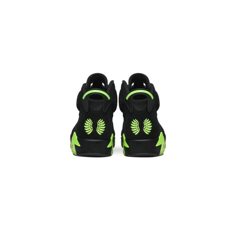 Air Jordan 6 Retro Pe Sort Grøn Sko Herre