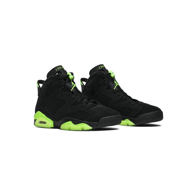 Air Jordan 6 Retro Pe Sort Grøn Sko Herre