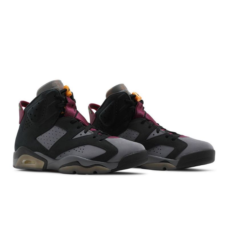 Air Jordan 6 Retro Sort Grå Bordeaux Sko Herre