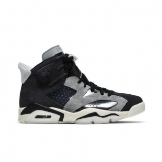 Air Jordan 6 Retro Sort Grå Sølv Sko Dame