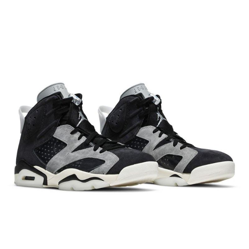 Air Jordan 6 Retro Sort Grå Sølv Sko Dame