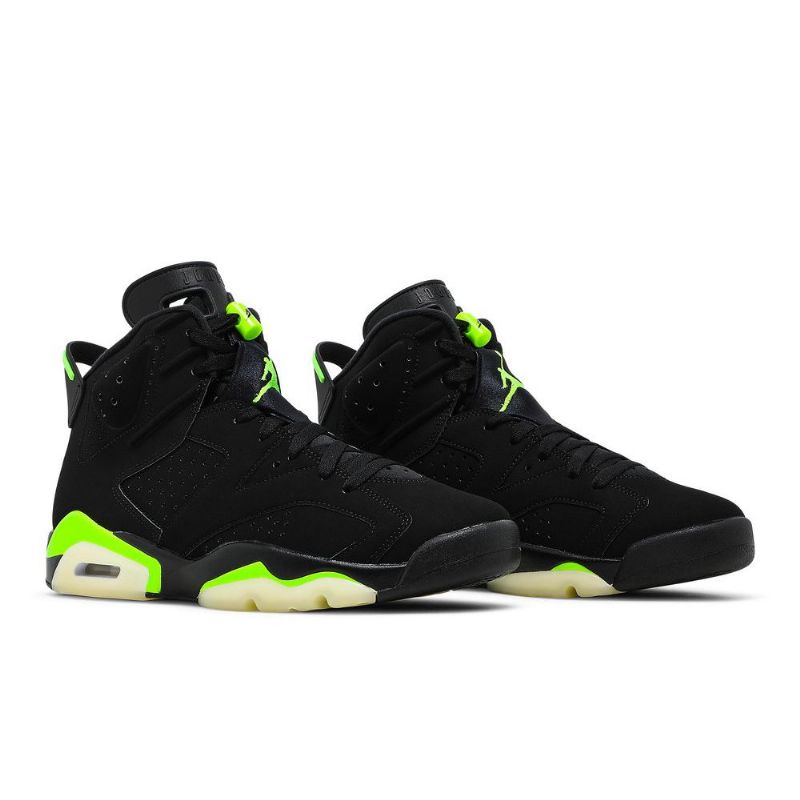 Air Jordan 6 Retro Sort Grøn Sko Herre