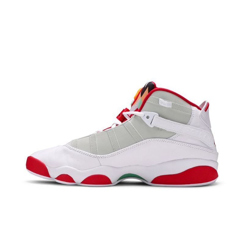 Air Jordan 6 Rings Hvid Rød Grå Sko Herre