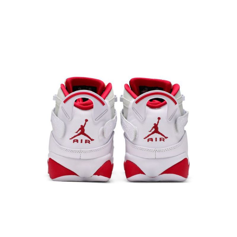 Air Jordan 6 Rings Hvid Rød Grå Sko Herre