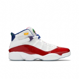 Air Jordan 6 Rings Hvid Rød Sko Herre