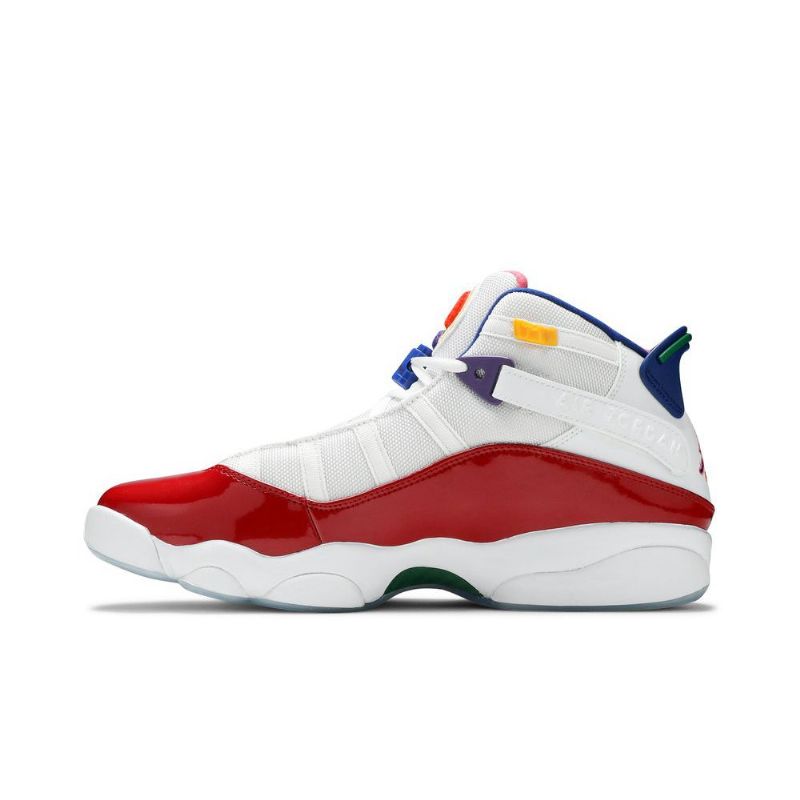 Air Jordan 6 Rings Hvid Rød Sko Herre