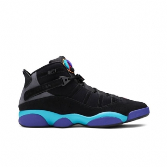 Air Jordan 6 Rings Sort Grå Blå Lilla Sko Herre