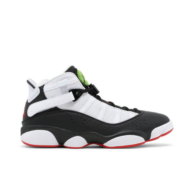 Air Jordan 6 Rings Sort Hvid Rød Grøn Sko Herre