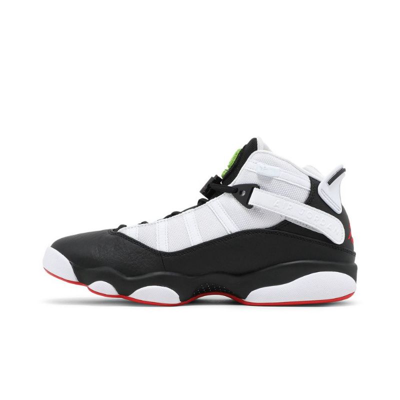 Air Jordan 6 Rings Sort Hvid Rød Grøn Sko Herre