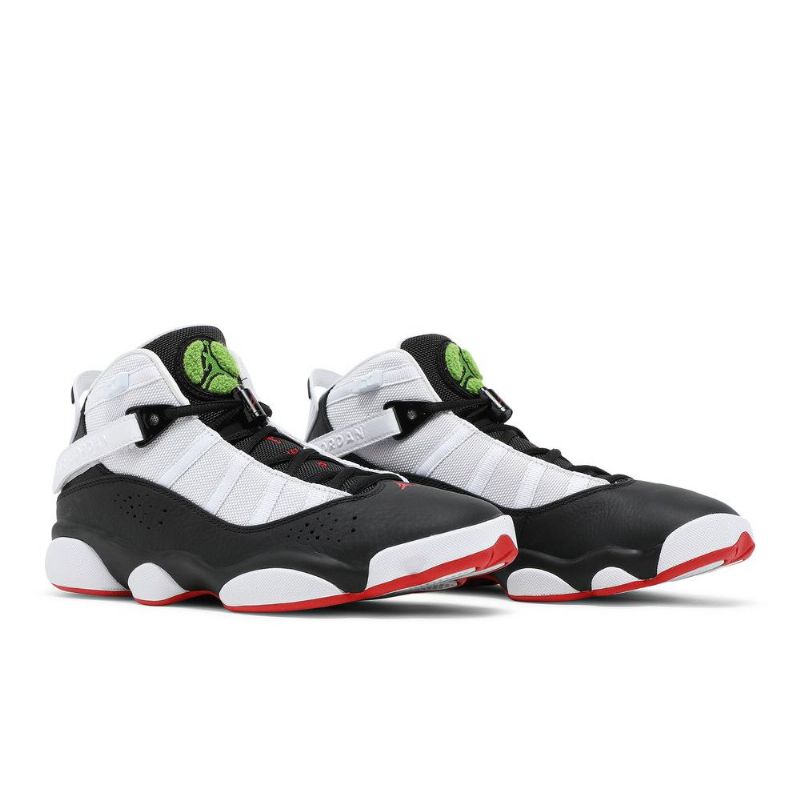 Air Jordan 6 Rings Sort Hvid Rød Grøn Sko Herre
