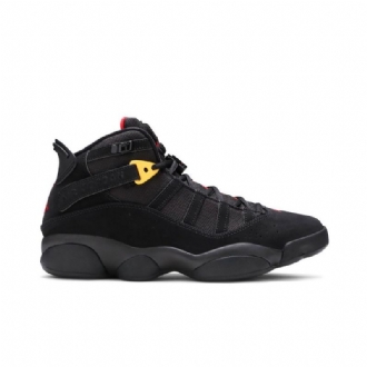 Air Jordan 6 Rings Sort Rød Guld Sko Herre