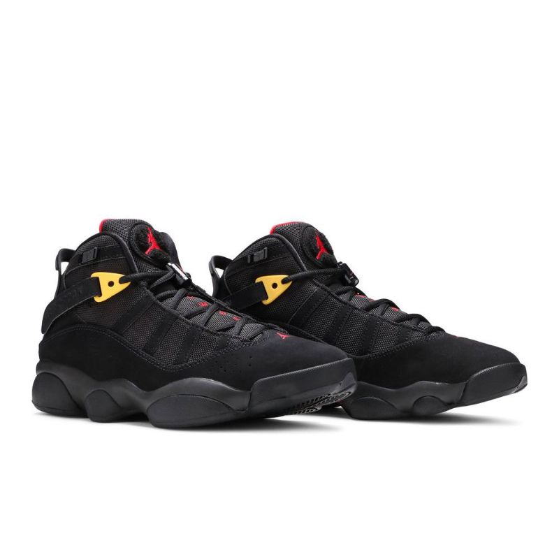 Air Jordan 6 Rings Sort Rød Guld Sko Herre