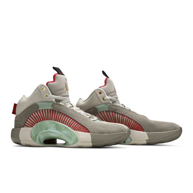 Air Jordan 35 Clot Hvid Grå Rød Grøn Sko Herre