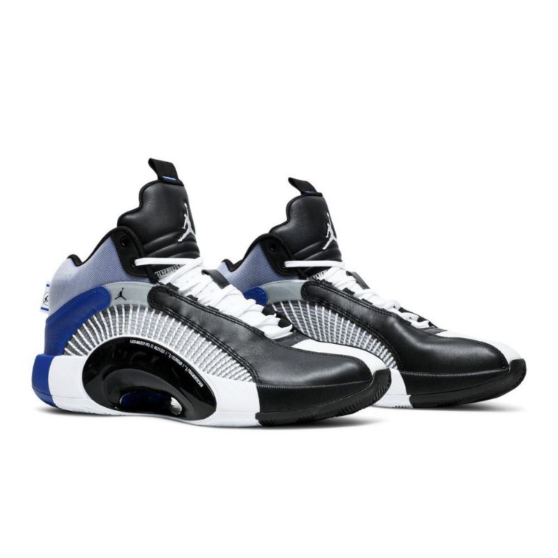 Air Jordan 35 Fragment Design Grå Sort Hvid Blå Sko Herre