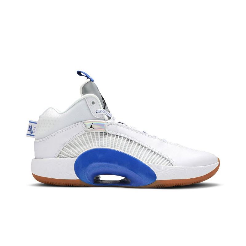 Air Jordan 35 Hvid Blå Sølv Sko Herre