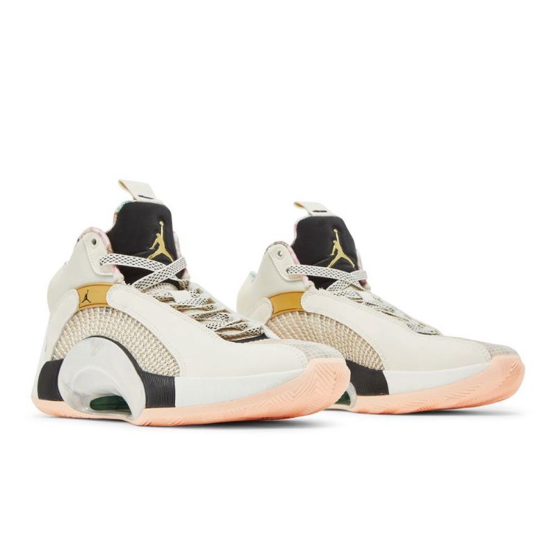 Air Jordan 35 Hvid Sort Guld Sko Herre