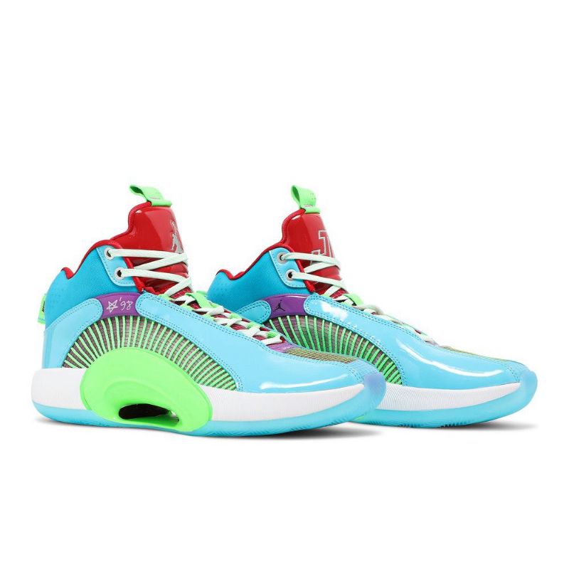 Air Jordan 35 Jayson Tatum Blå Grøn Rød Lilla Sko Herre