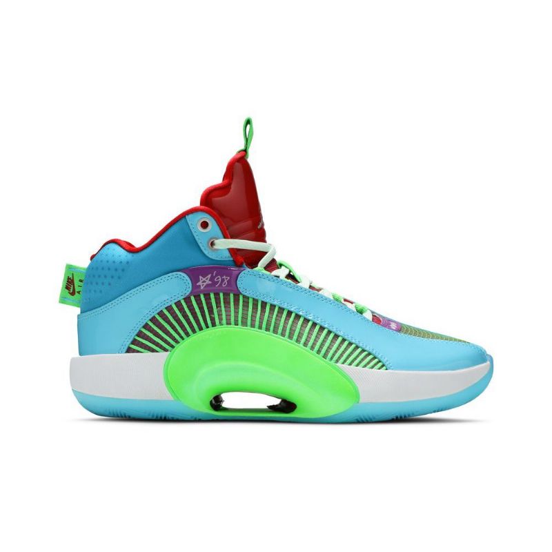 Air Jordan 35 Jayson Tatum Pf Blå Grøn Rød Lilla Sko Herre