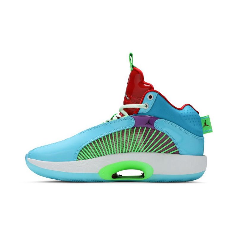 Air Jordan 35 Jayson Tatum Pf Blå Grøn Rød Lilla Sko Herre