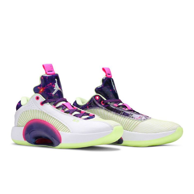 Air Jordan 35 Luka Doncic Low Hvid Lilla Lyserød Sko Herre