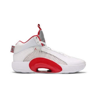 Air Jordan 35 Pf Hvid Sølv Rød Sko Herre