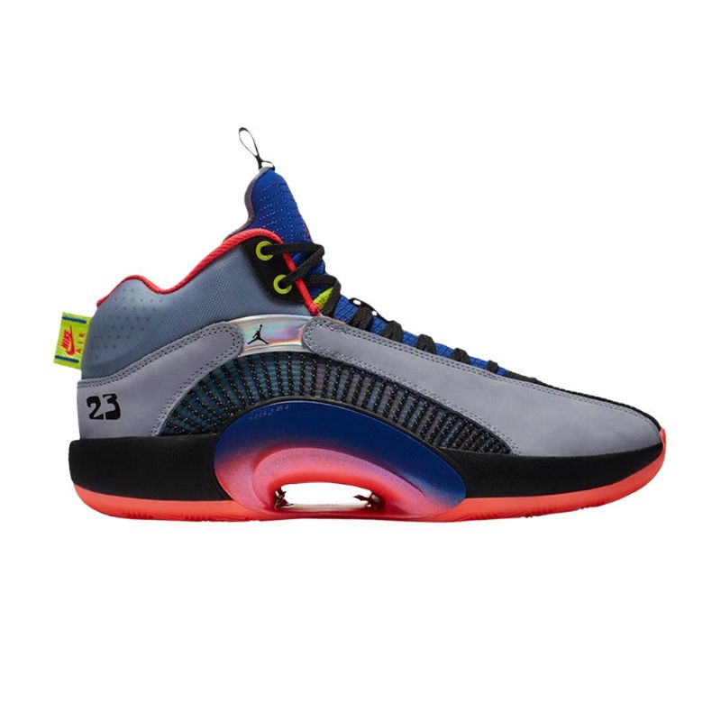 Air Jordan 35 Sp Tp Pf Grå Sort Blå Rød Sko Herre