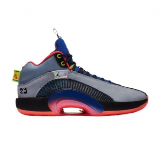 Air Jordan 35 Sp Tp Pf Grå Sort Blå Rød Sko Herre