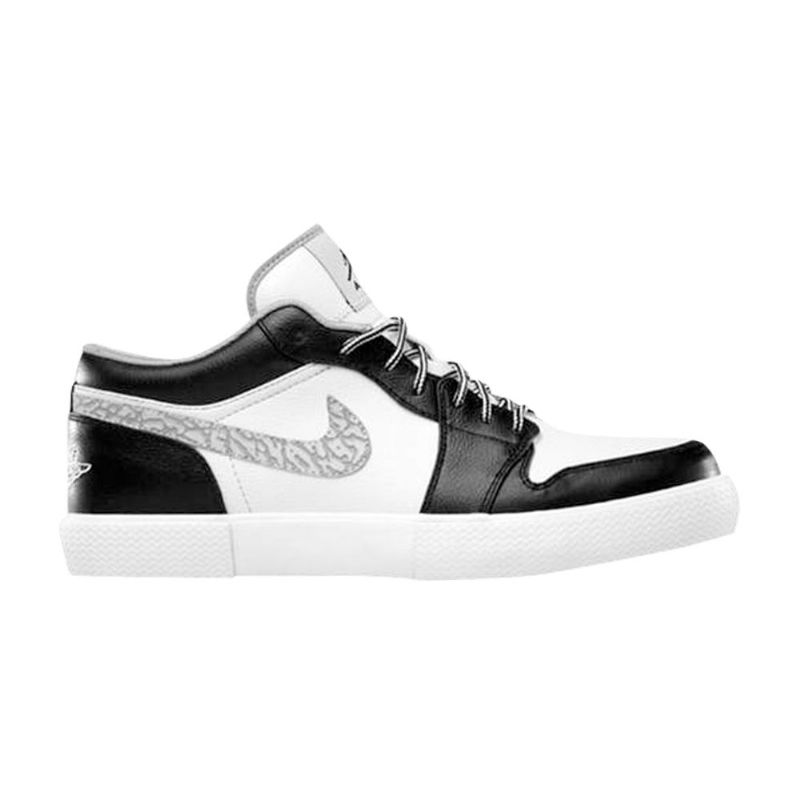 Air Jordan Retro V.1 Sort Hvid Grå Sko Herre