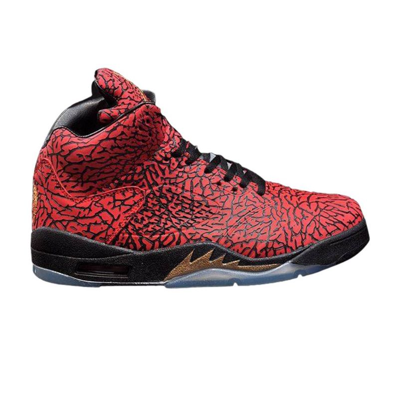 Air Jordan 5 Fbcc Retro Rød Sort Sko Herre