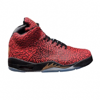 Air Jordan 5 Fbcc Retro Rød Sort Sko Herre