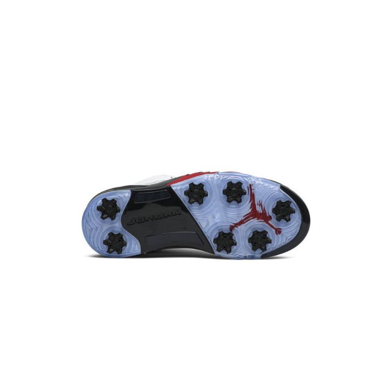 Air Jordan 5 Low Golf Hvid Sort Rød Sølv Sko Herre