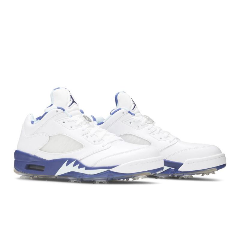 Air Jordan 5 Low Golf Nrg Hvid Blå Sko Herre