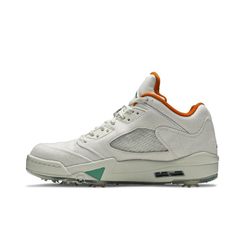 Air Jordan 5 Low Golf Nrg Hvid Orange Grøn Sko Herre