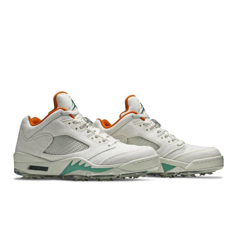 Air Jordan 5 Low Golf Nrg Hvid Orange Grøn Sko Herre