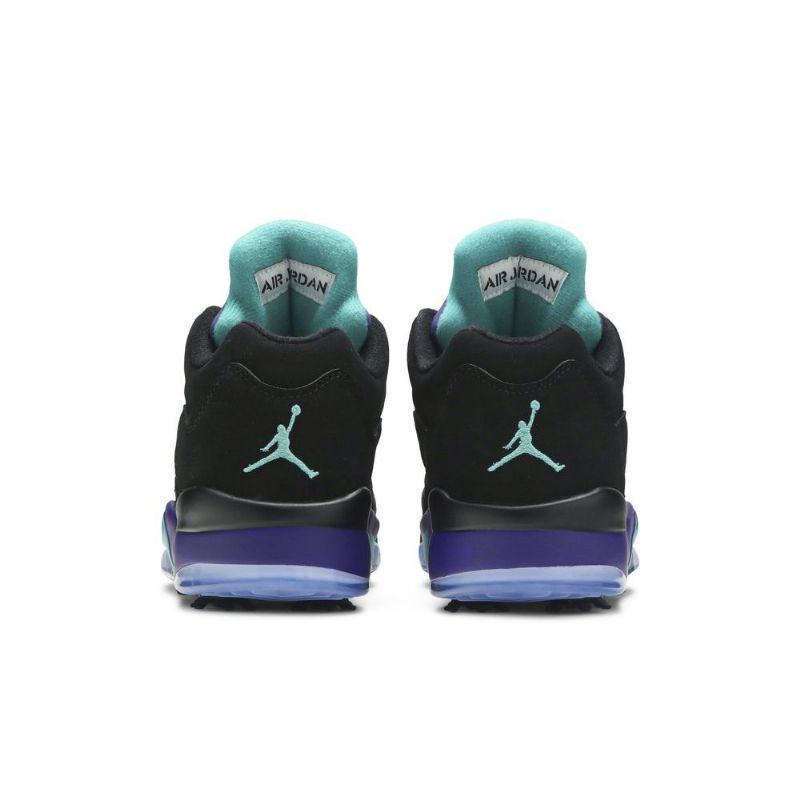 Air Jordan 5 Low Golf Sort Lilla Grøn Sølv Sko Herre