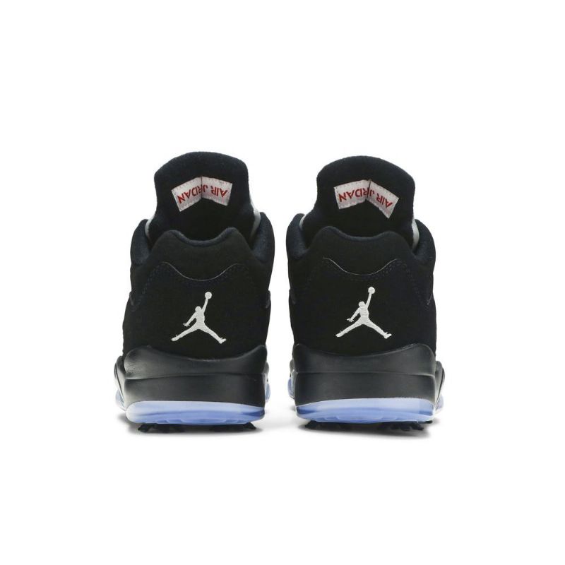 Air Jordan 5 Low Golf Sort Sølv Rød Sko Herre