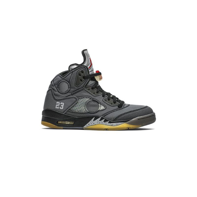Air Jordan 5 Off-hvid Retro Sp Sort Sølv Rød Guld Sko Herre