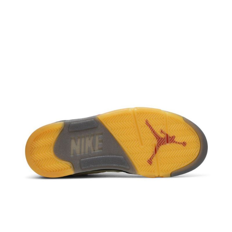 Air Jordan 5 Off-hvid Sp Hvid Gul Sølv Sko Herre