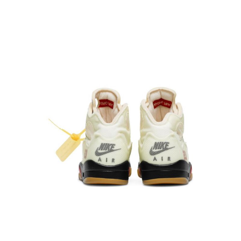 Air Jordan 5 Off-hvid Sp Hvid Gul Sølv Sko Herre