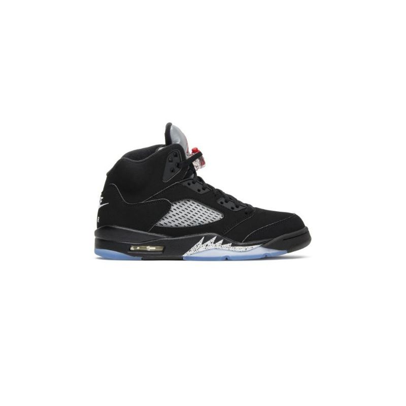 Air Jordan 5 Og Sort Sølv Rød Sko Herre
