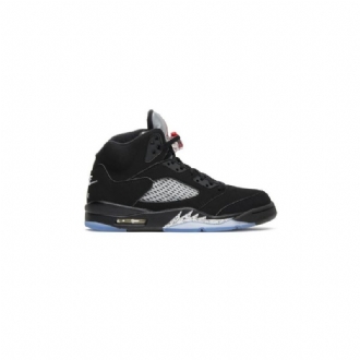 Air Jordan 5 Og Sort Sølv Rød Sko Herre